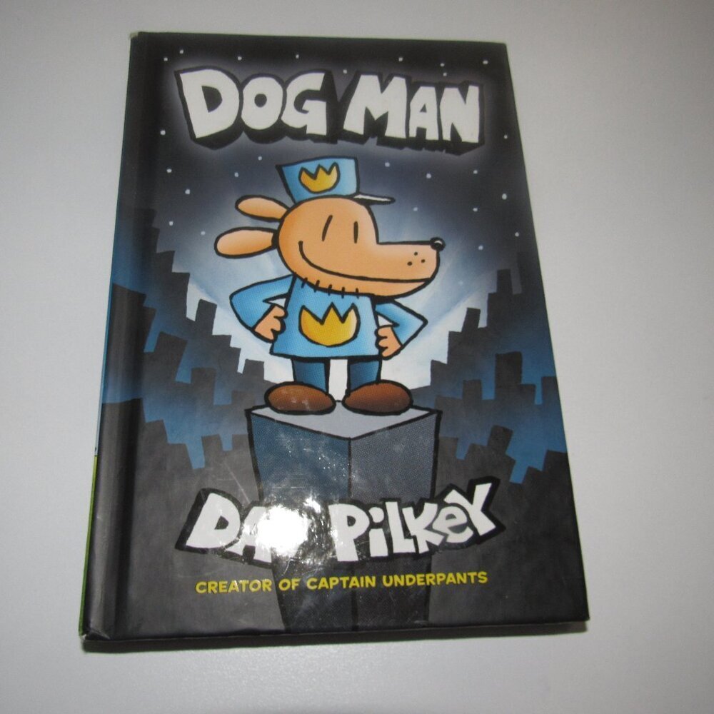 Dav Pilkey DOG MAN Color Illustrated Graphic Scholastic Hardcover Book